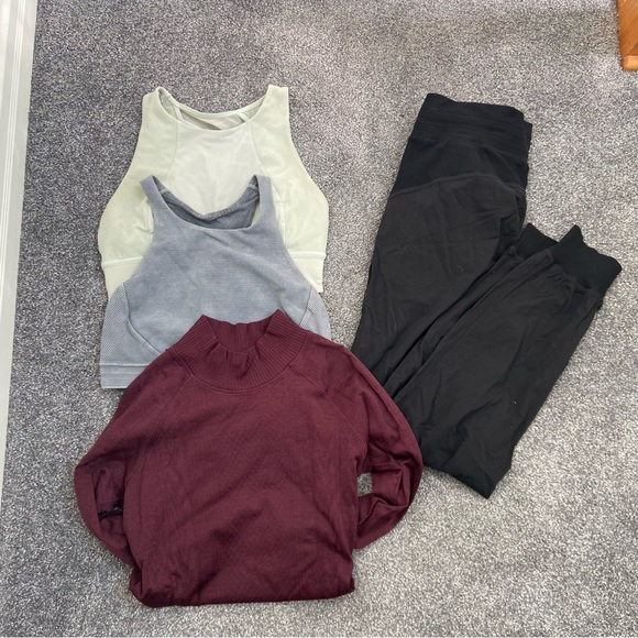 lululemon athletica Pants - Lululemon Sz 8 bundle! Sports bras, joggers, long sleeve